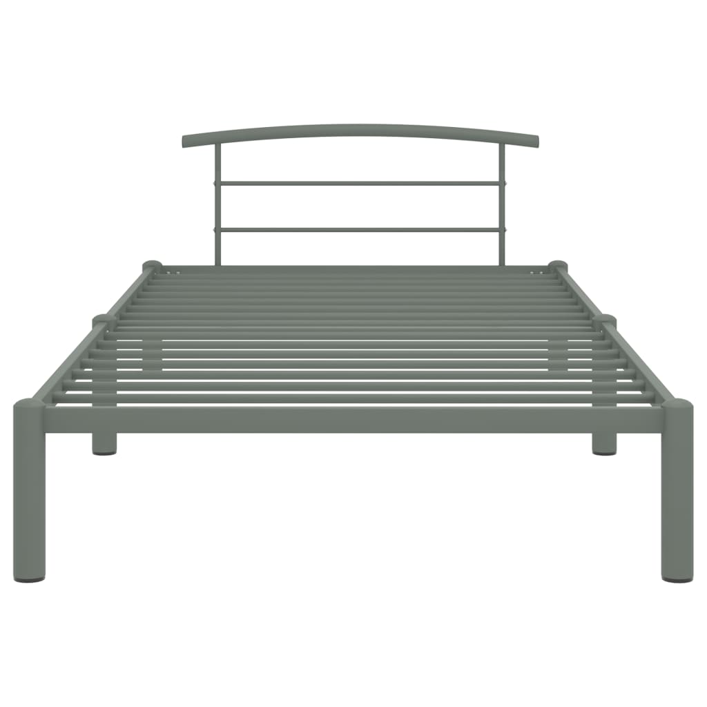 Okvir za krevet sivi metalni 90 x 200 cm