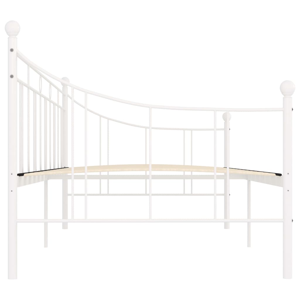 Okvir za dnevni ležaj bijeli metalni 90 x 200 cm