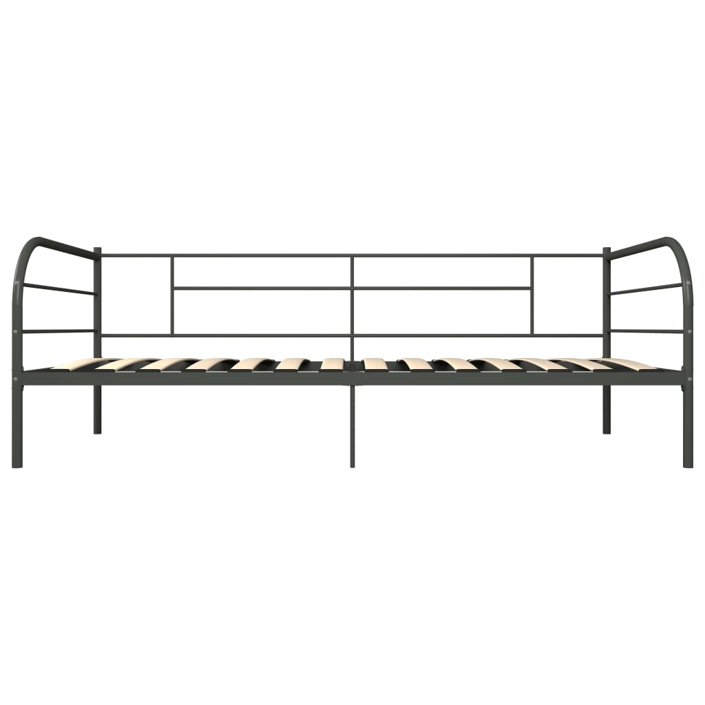 Okvir za dnevni ležaj sivi metalni 90 x 200 cm