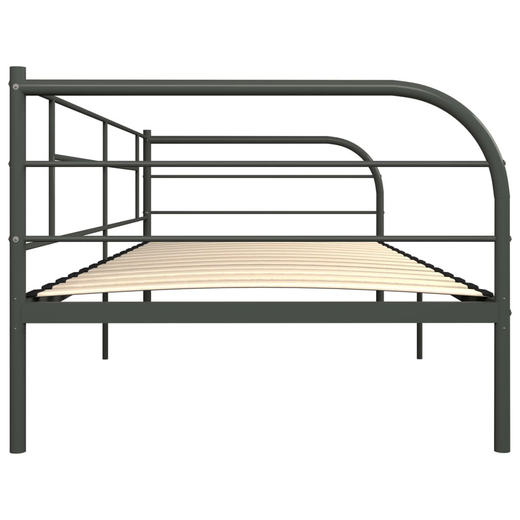 Okvir za dnevni ležaj sivi metalni 90 x 200 cm