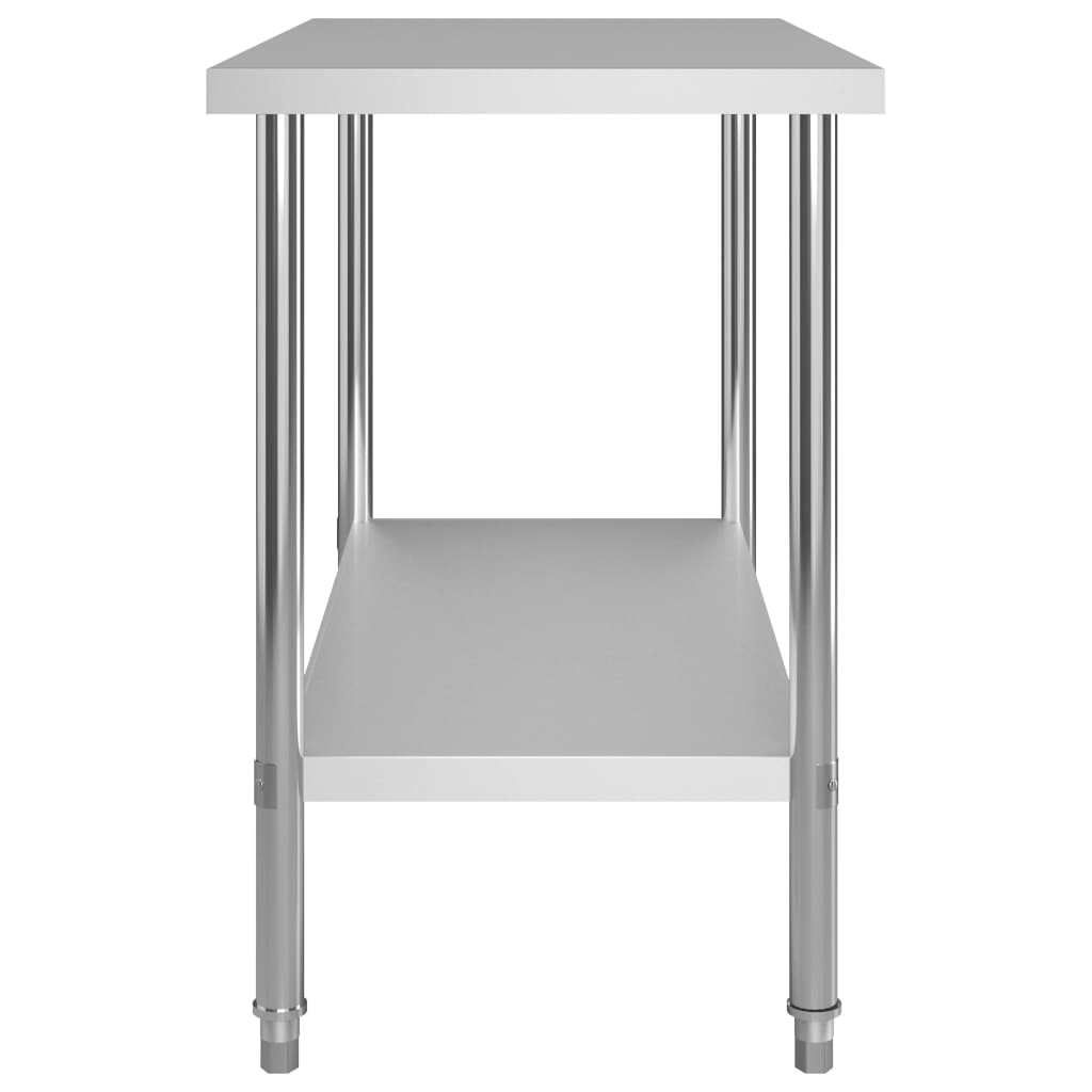 Kuhinjski radni stol s policom 120x60x120 cm nehrđajući čelik