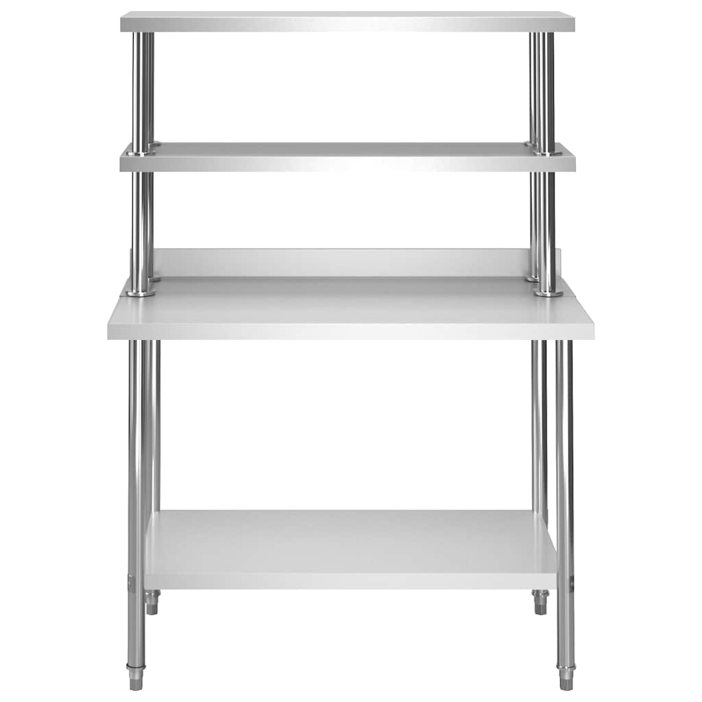 Kuhinjski radni stol s policama 120x60x150 cm nehrđajući čelik