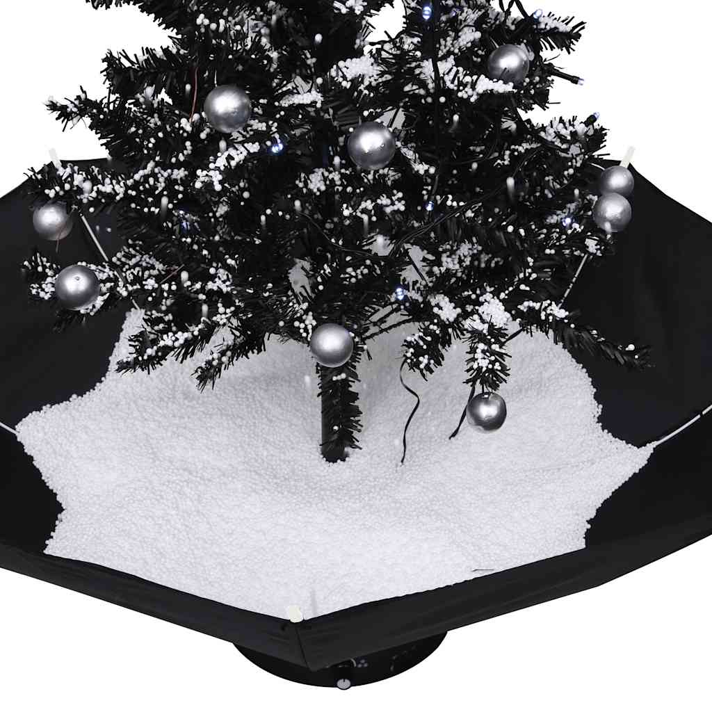 Božićno drvce koje sniježi sa stalkom crno 75 cm PVC
