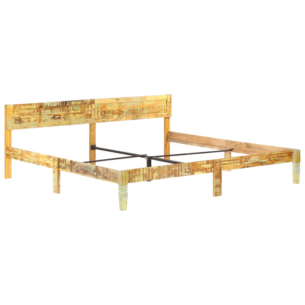 Okvir za krevet od masivnog obnovljenog drva 200 x 200 cm