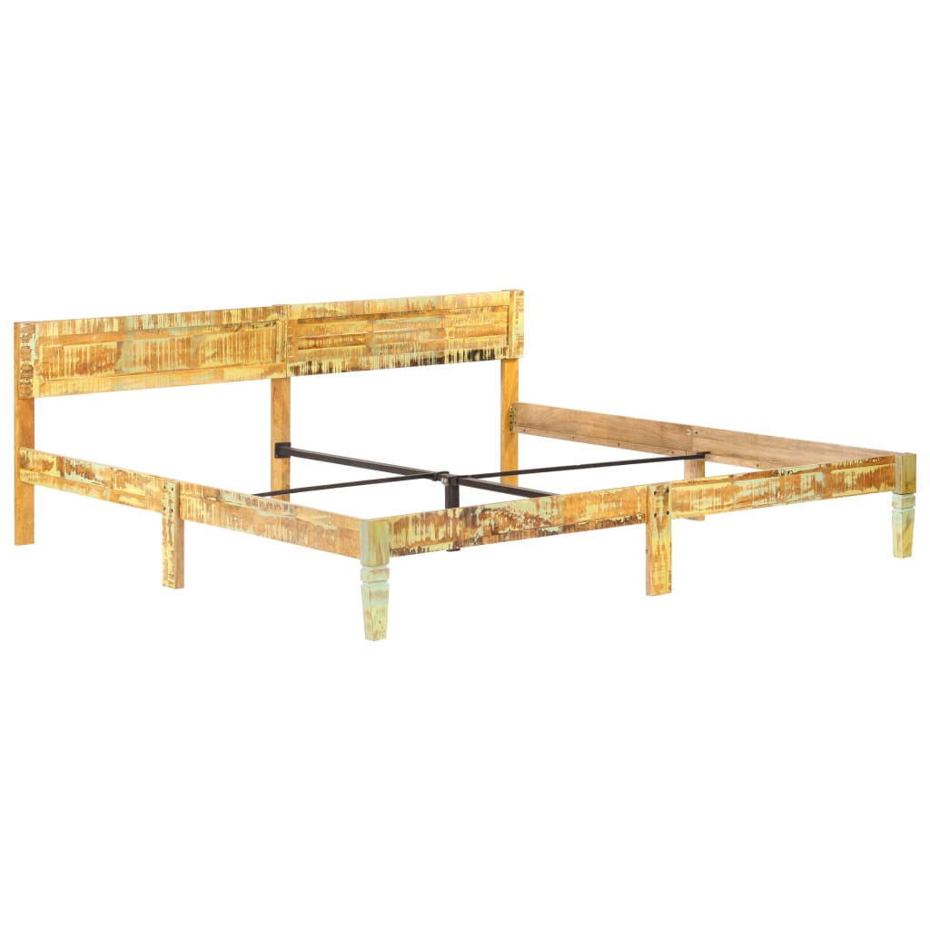 Okvir za krevet od masivnog obnovljenog drva 200 x 200 cm