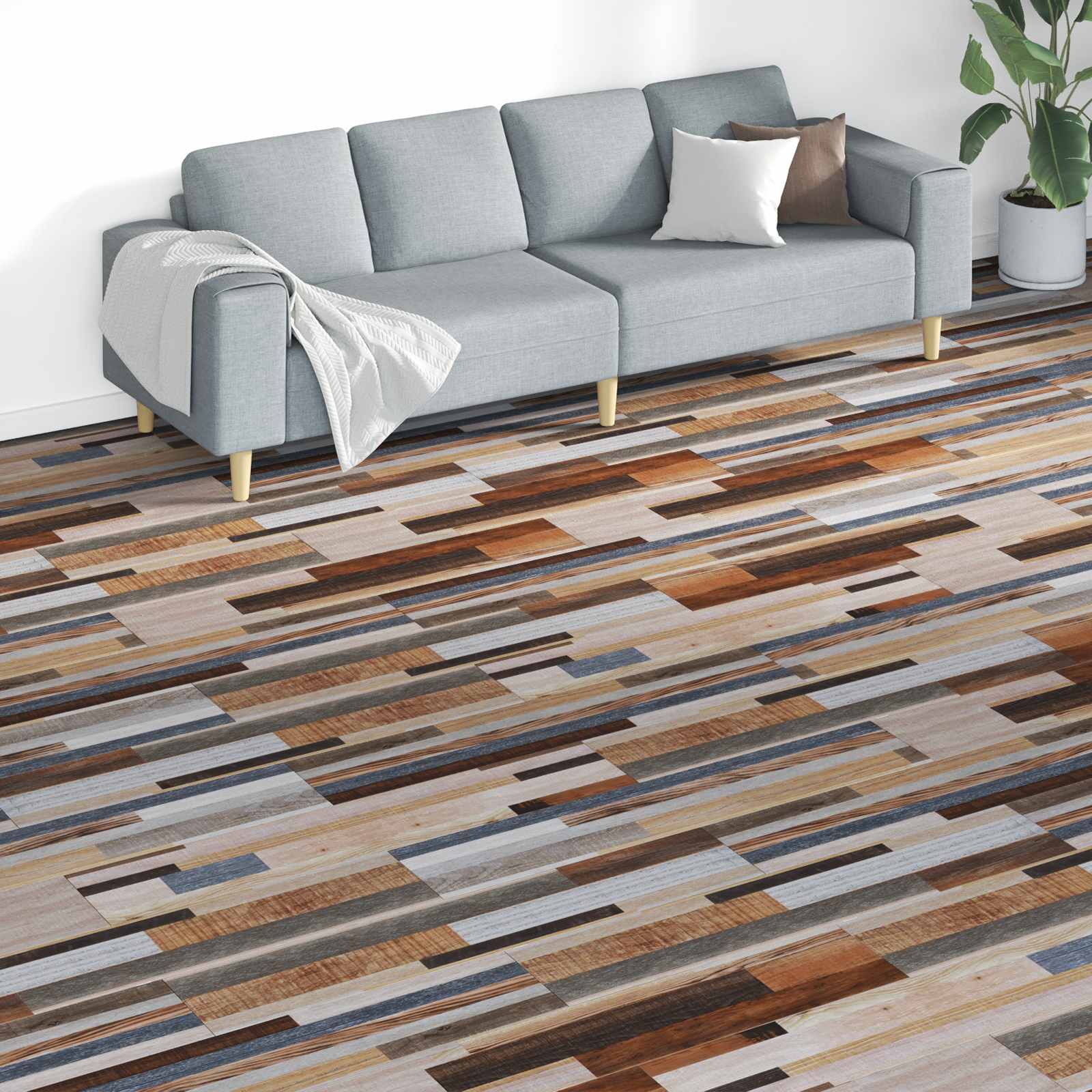 Podne daske 18 pcs Šareni 5,26 m² PVC