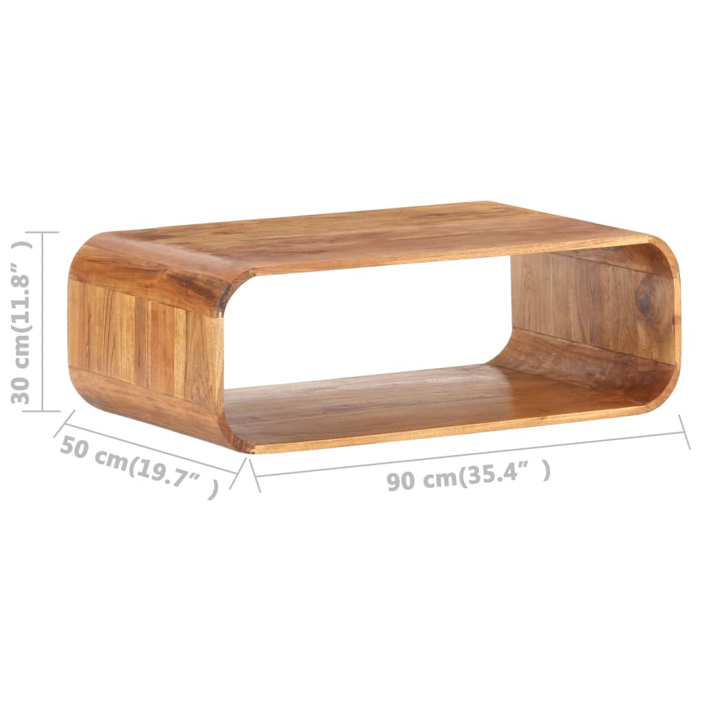Stolić za kavu 90 x 50 x 30 cm od masivnog bagremovog drva