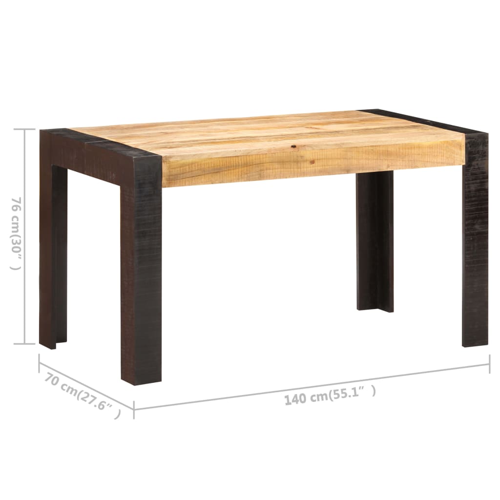 Blagovaonski stol 140x70x76 cm od masivnog grubog drva manga