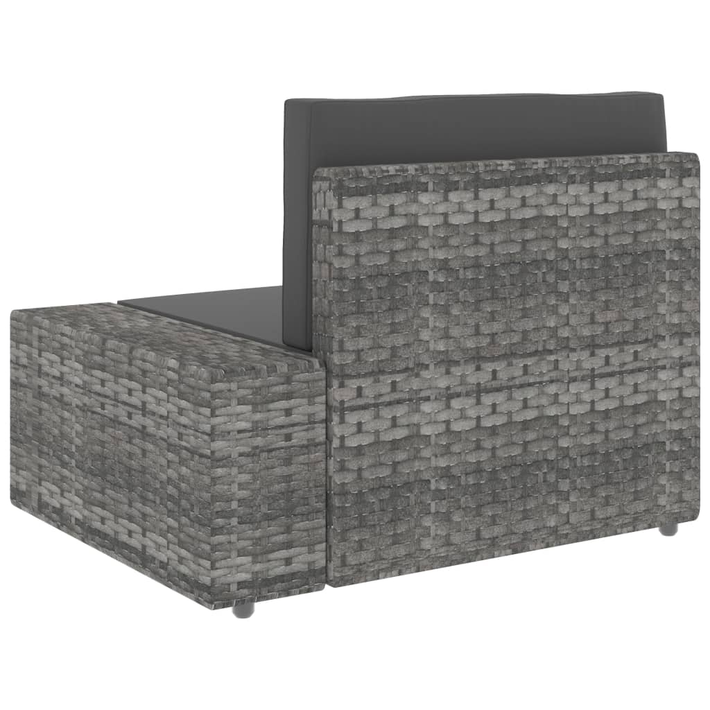 7-dijelna vrtna garnitura od poliratana siva