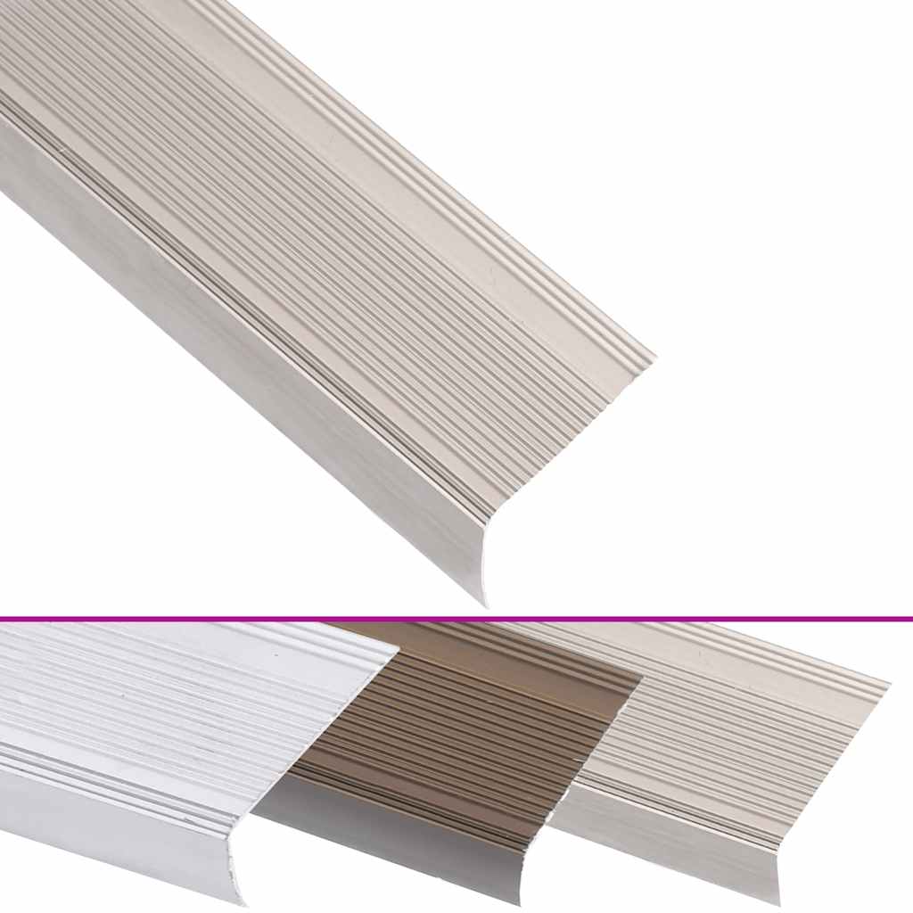 Rubnjaci za stepenice L-oblika 15 kom aluminijski 90 cm bež