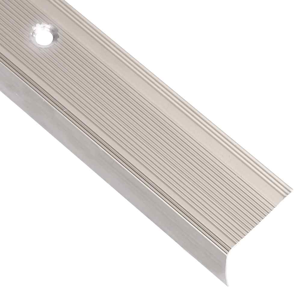 Rubnjaci za stepenice L-oblika 15 kom aluminijski 100 cm bež