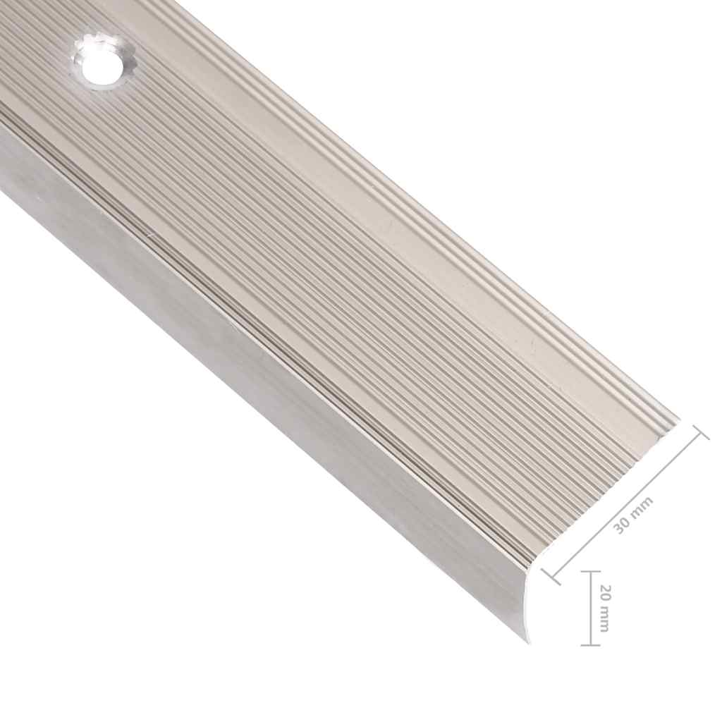 Rubnjaci za stepenice L-oblika 15 kom aluminijski 100 cm bež