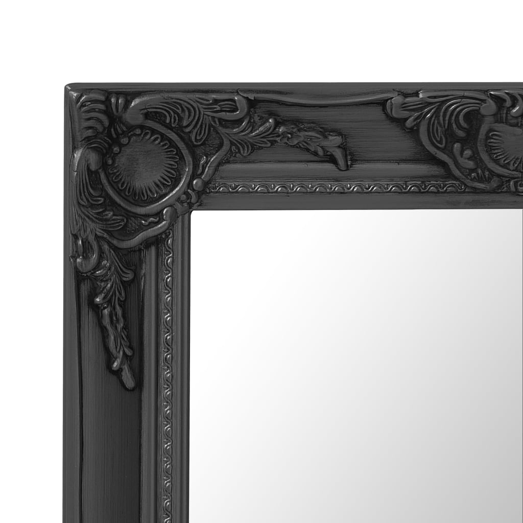Zidno ogledalo u baroknom stilu 60 x 40 cm crno