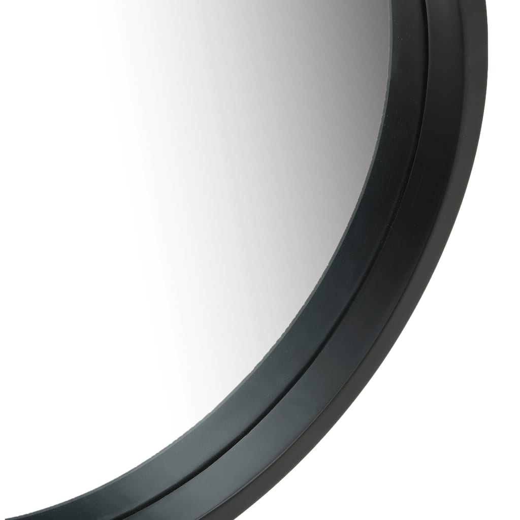 Zidno ogledalo s trakom 50 cm crno