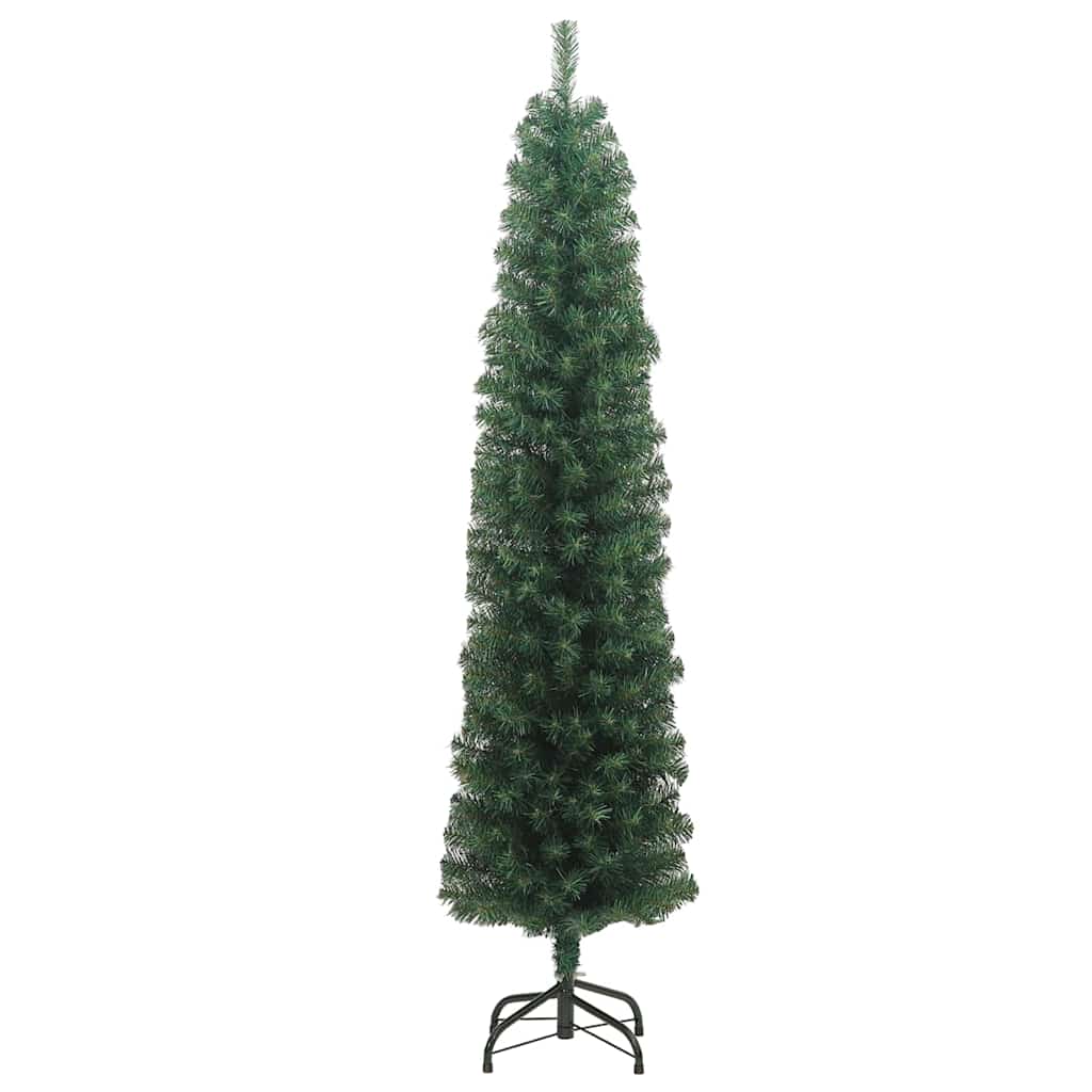 Tanko umjetno božićno drvce sa stalkom zeleno 180 cm PVC