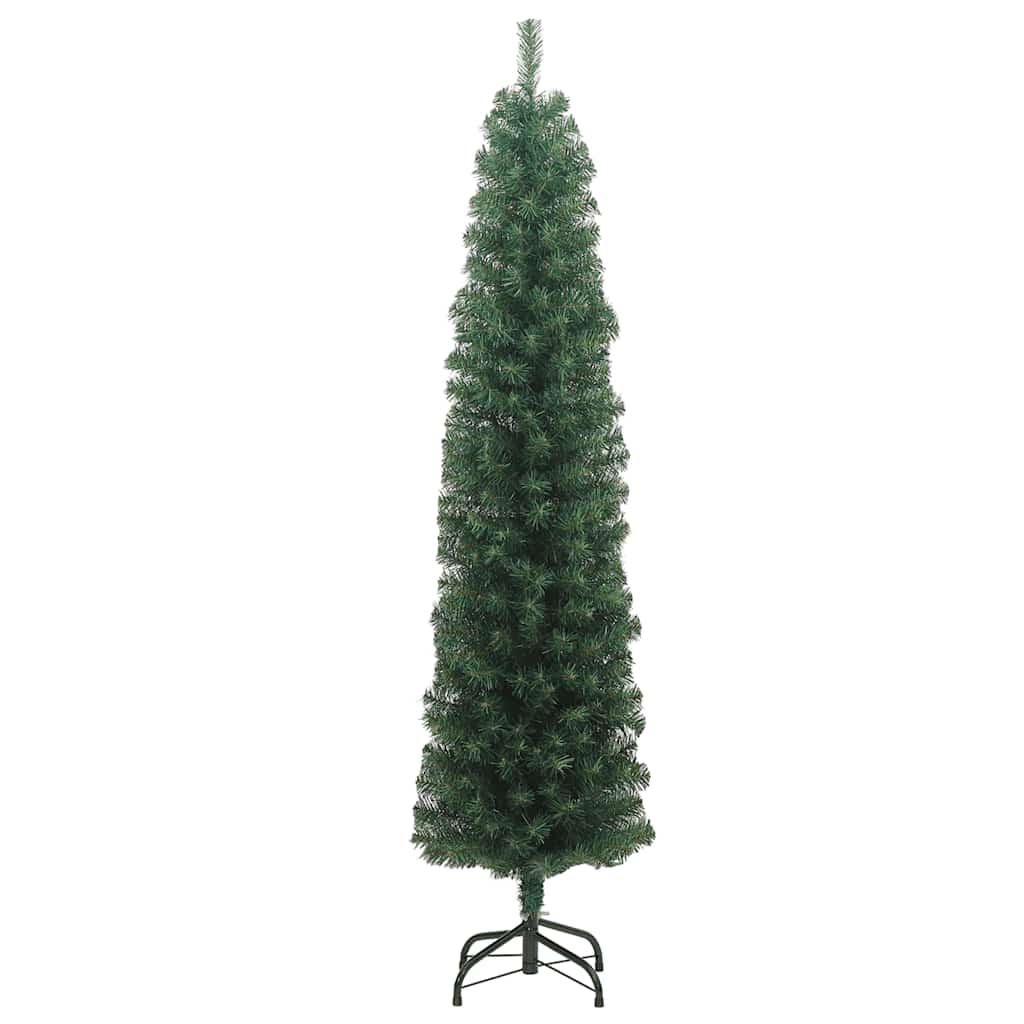 Tanko umjetno božićno drvce sa stalkom zeleno 240 cm PVC