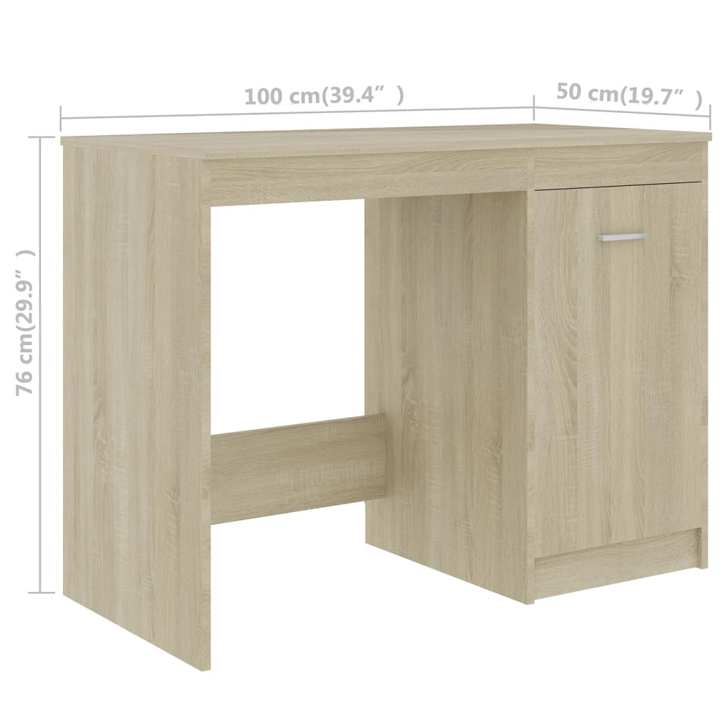 Radni stol boja hrasta sonome 140x50x76 cm konstruirano drvo
