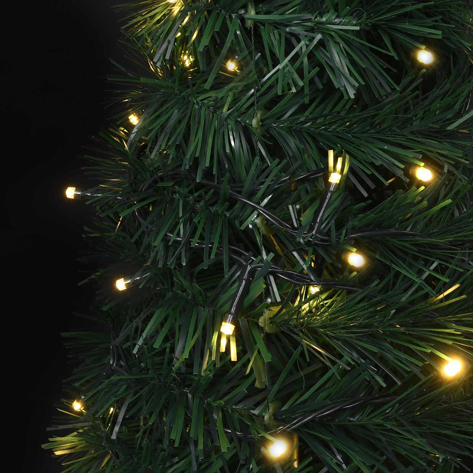 Božićno drvce with LED String Lights Zelena 150 x 150 cm PVC