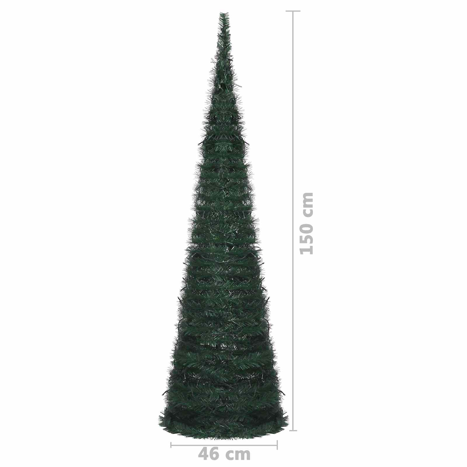 Božićno drvce with LED String Lights Zelena 150 x 150 cm PVC