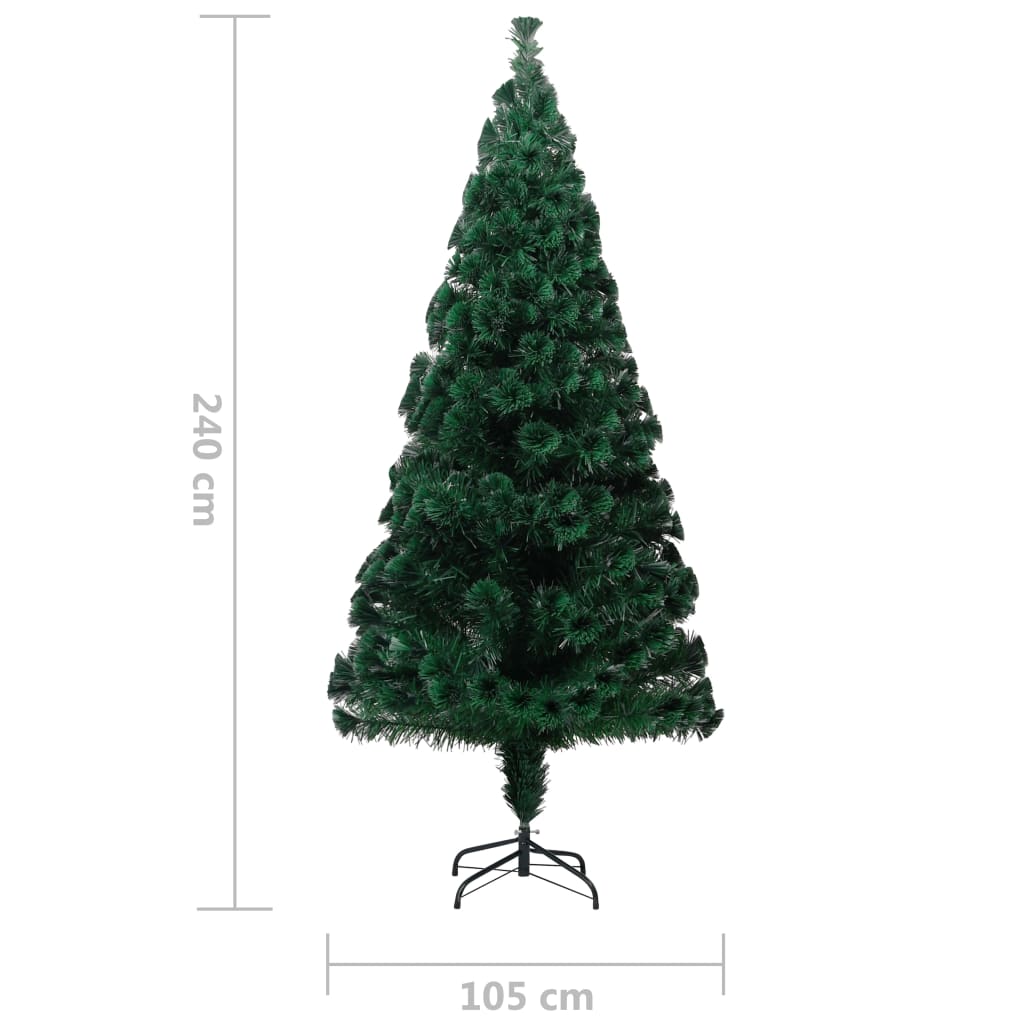 Umjetno božićno drvce sa stalkom zeleno 240 cm optička vlakna