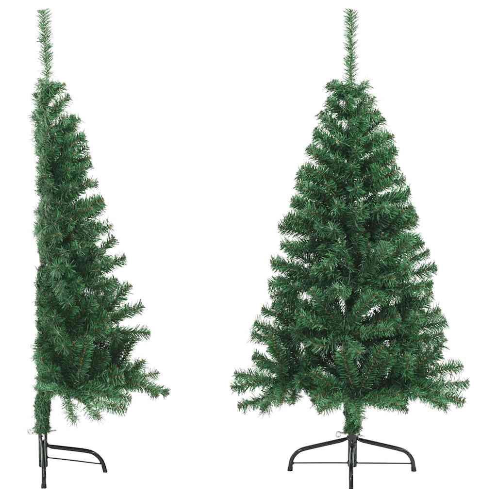 Umjetna polovica božićnog drvca sa stalkom zelena 150 cm PVC