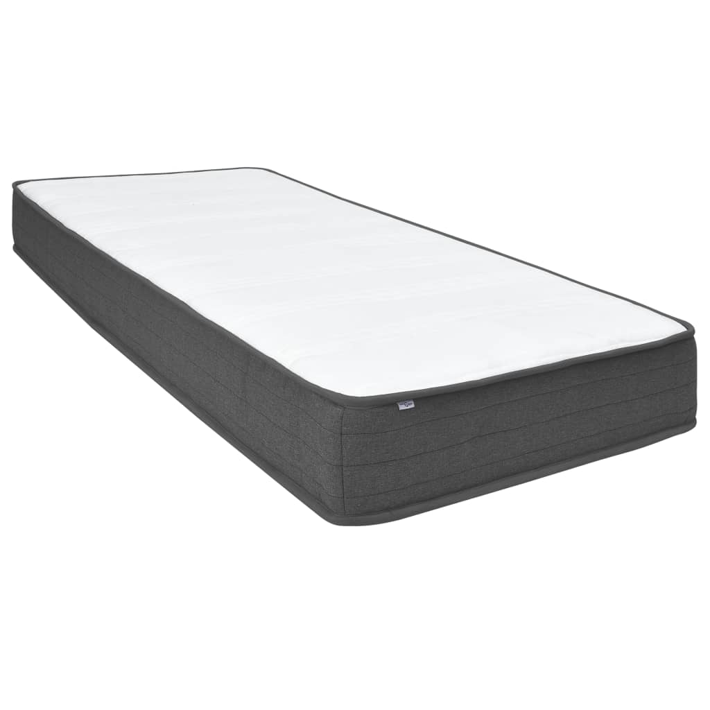 Krevet od tkanine s oprugama tamnosivi 80 x 200 cm