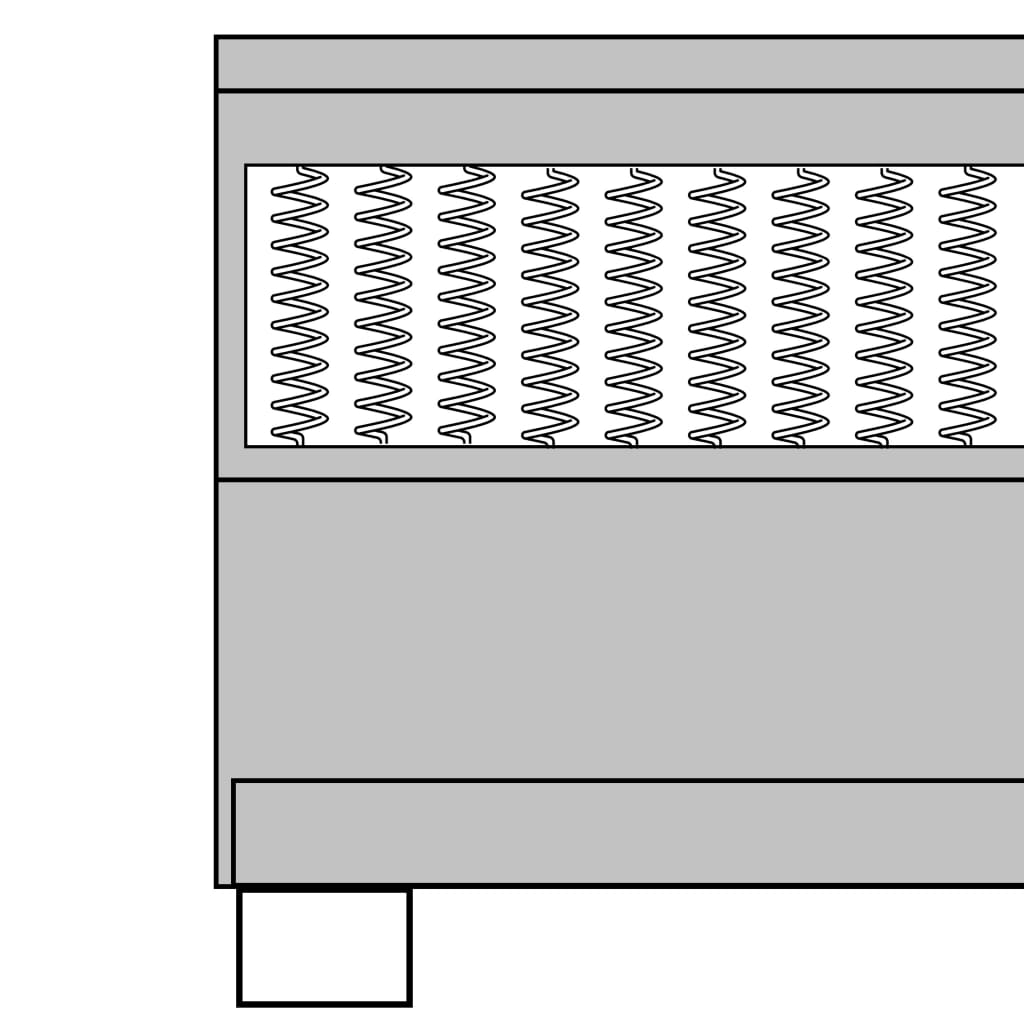 Krevet od tkanine s oprugama tamnosivi 200 x 200 cm