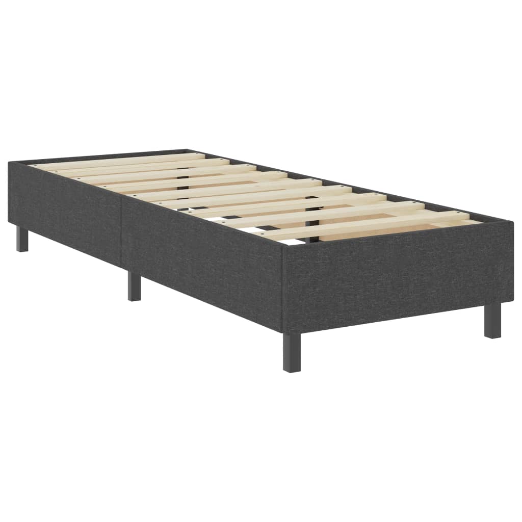 Krevet od tkanine s oprugama tamnosivi 100 x 200 cm