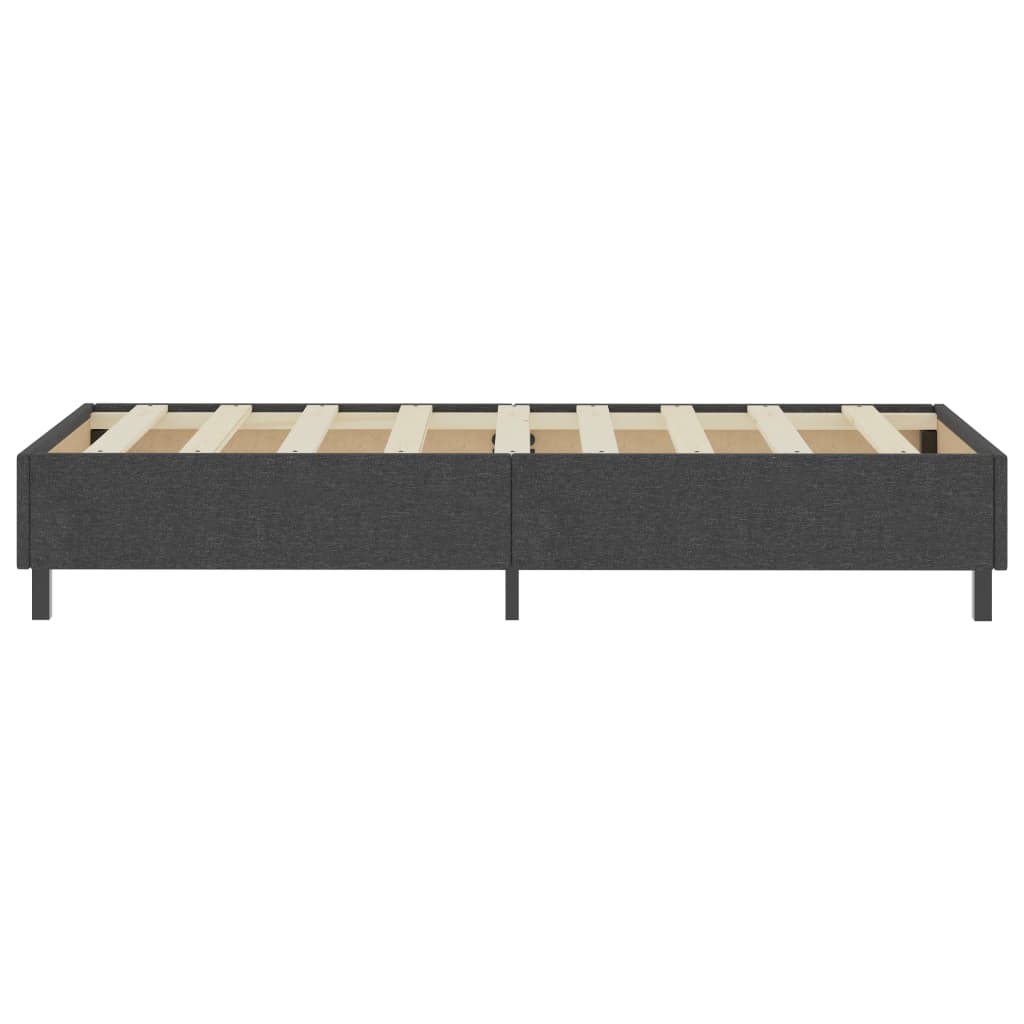 Krevet od tkanine s oprugama tamnosivi 100 x 200 cm