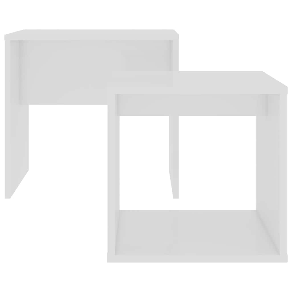 Set stolića za kavu bijeli 48 x 30 x 45 cm konstruirano drvo