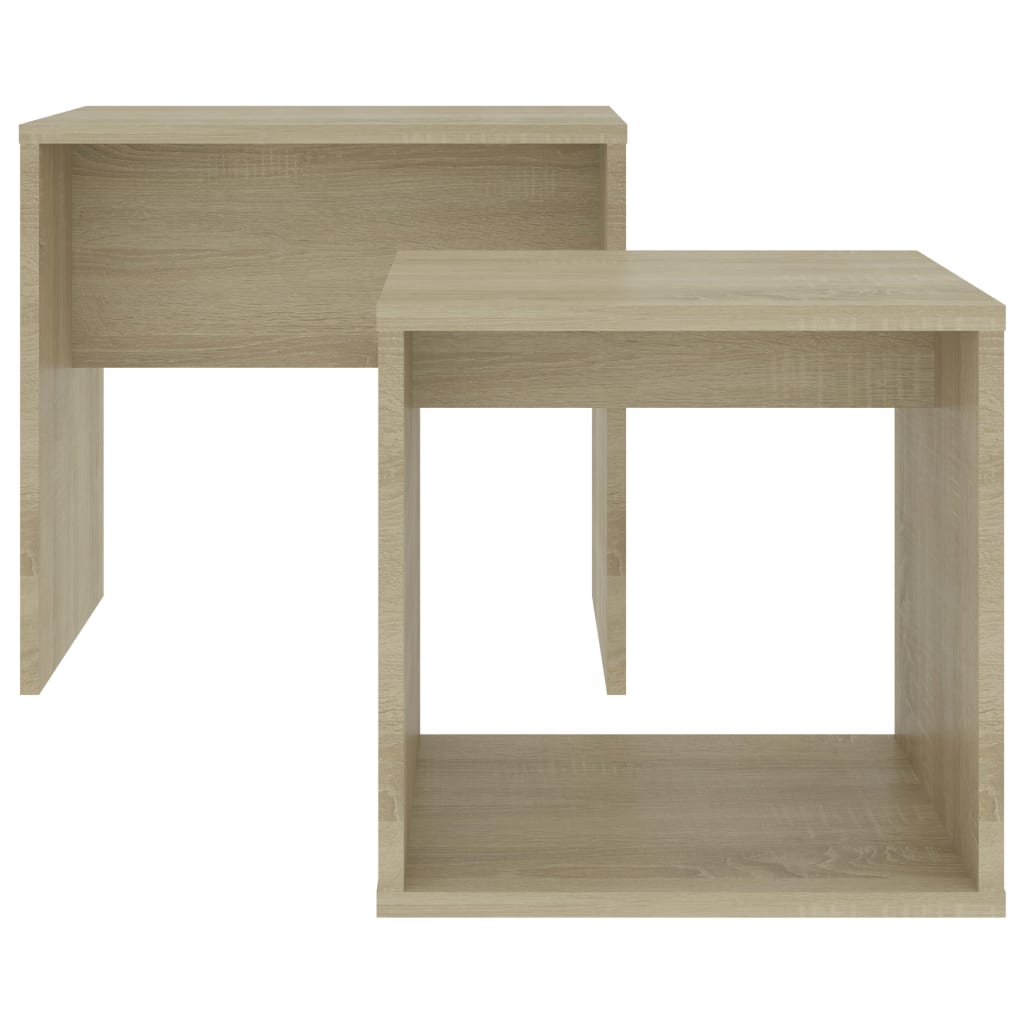 Set stolića za kavu boja hrasta 48x30x45 cm konstruirano drvo