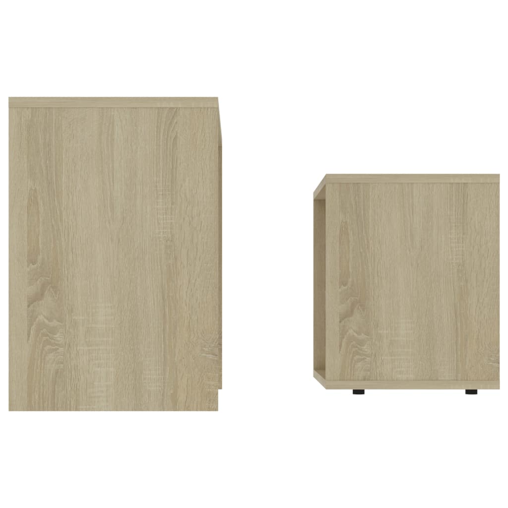 Set stolića za kavu boja hrasta 48x30x45 cm konstruirano drvo