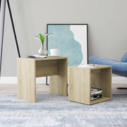 Set stolića za kavu boja hrasta 48x30x45 cm konstruirano drvo