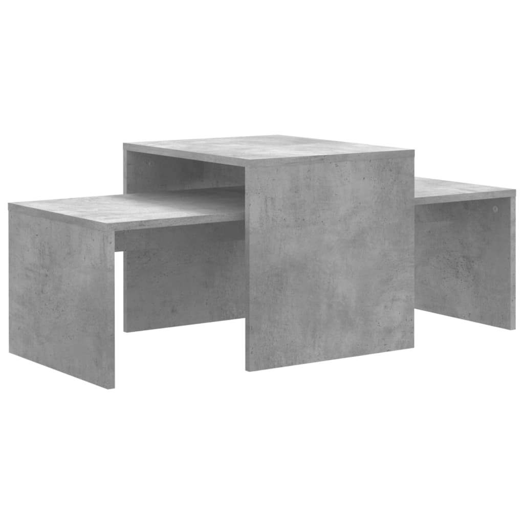 Set stolića za kavu boja betona 100x48x40 cm konstruirano drvo