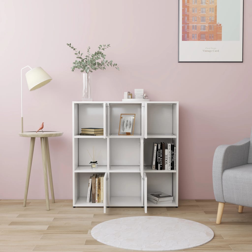 Ormarić za knjige bijeli 90 x 30 x 90 cm od konstruiranog drva