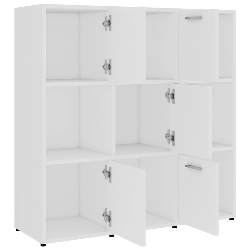 Ormarić za knjige bijeli 90 x 30 x 90 cm od konstruiranog drva