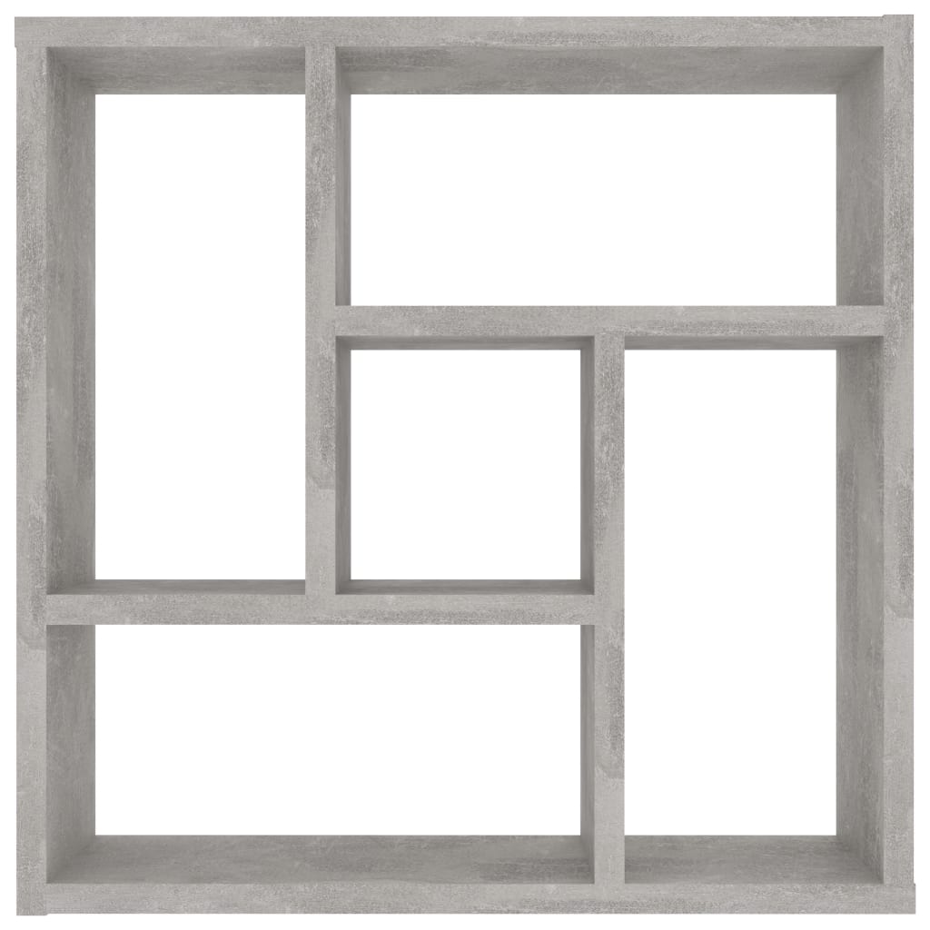 Zidna polica siva boja betona 45,1x16x45,1 cm konstruirano drvo