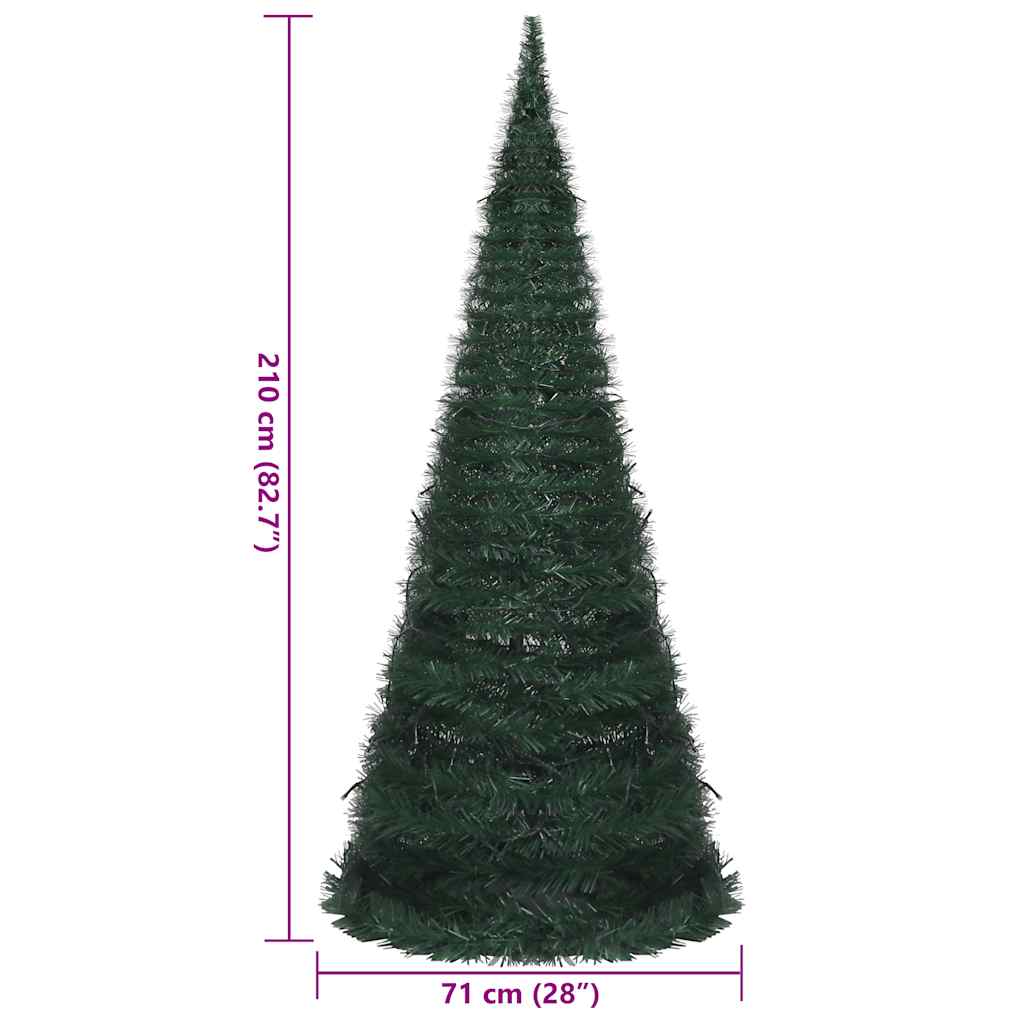 Prigodno osvijetljeno umjetno božićno drvce zeleno 210 cm