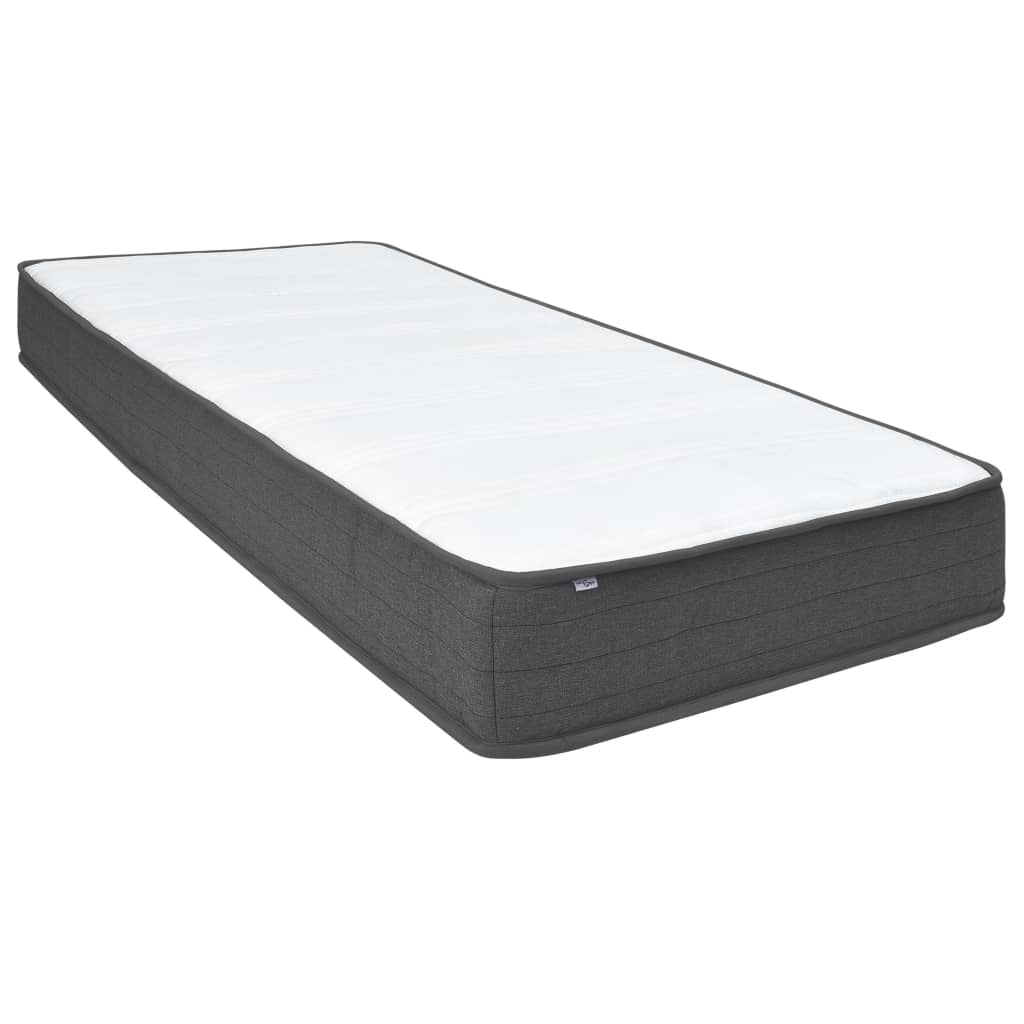 Krevet od tkanine s oprugama tamnosivi 200 x 200 cm