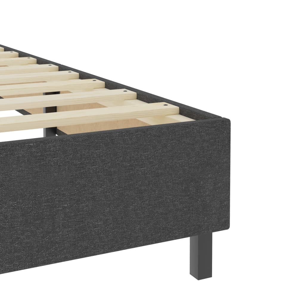 Krevet od tkanine s oprugama tamnosivi 200 x 200 cm