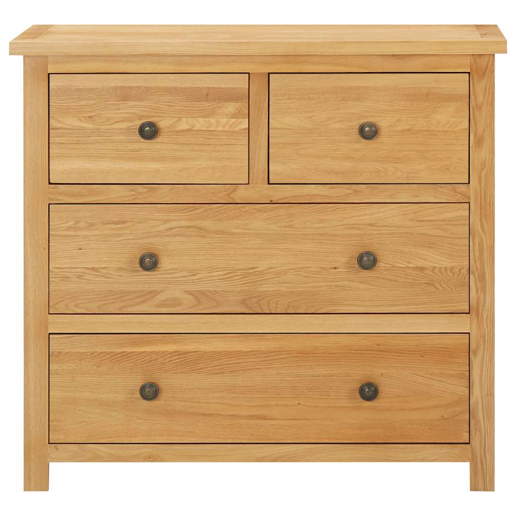 Komoda s ladicama 80 x 35 x 75 cm od masivne hrastovine