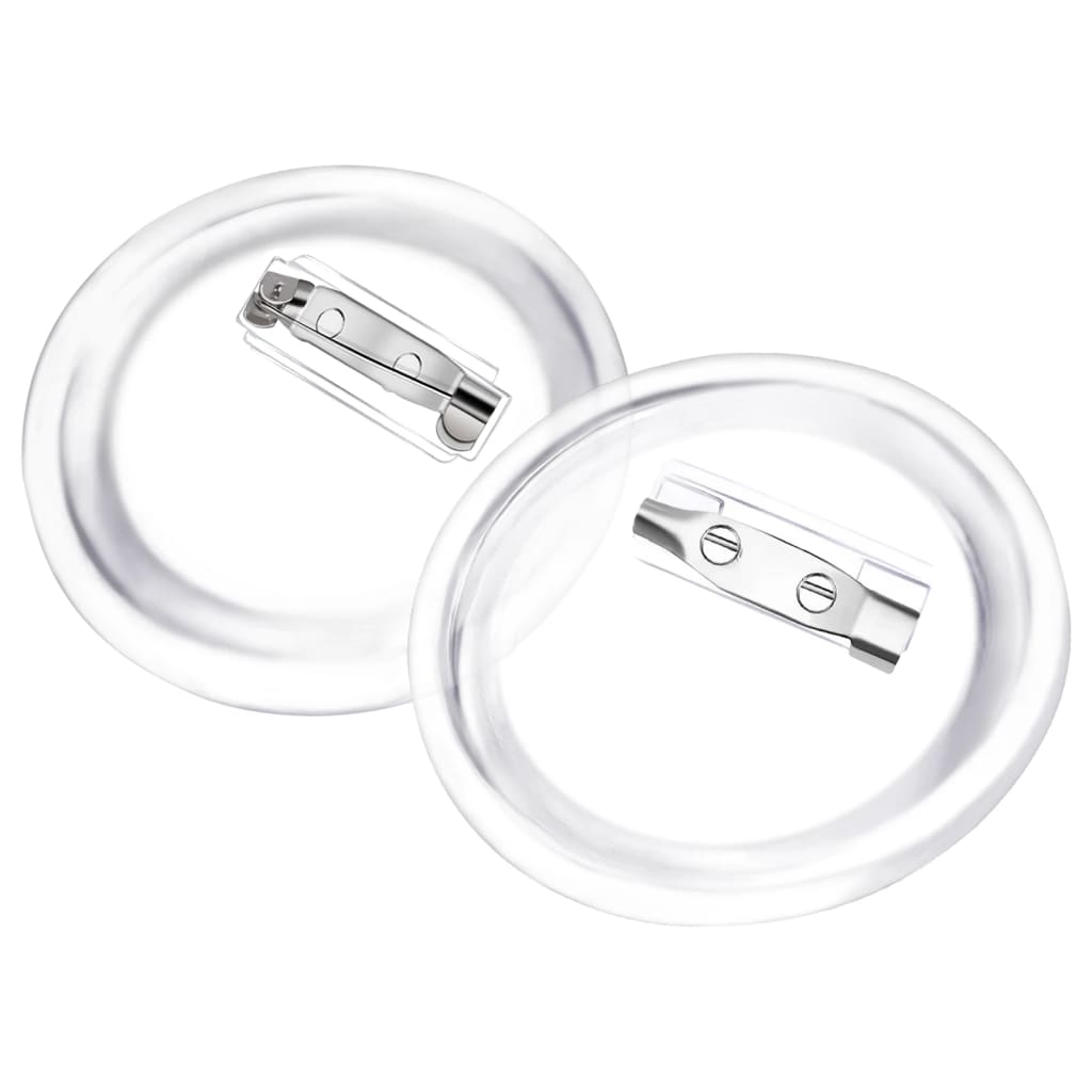 Set gumba za značke sa sigurnosnim iglama 100 kom akrilni 44 mm