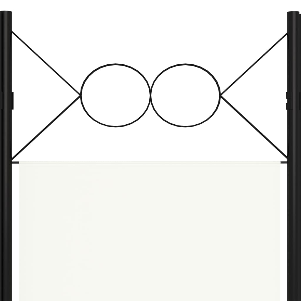Sobna pregrada s 4 panela bijela 160 x 180 cm