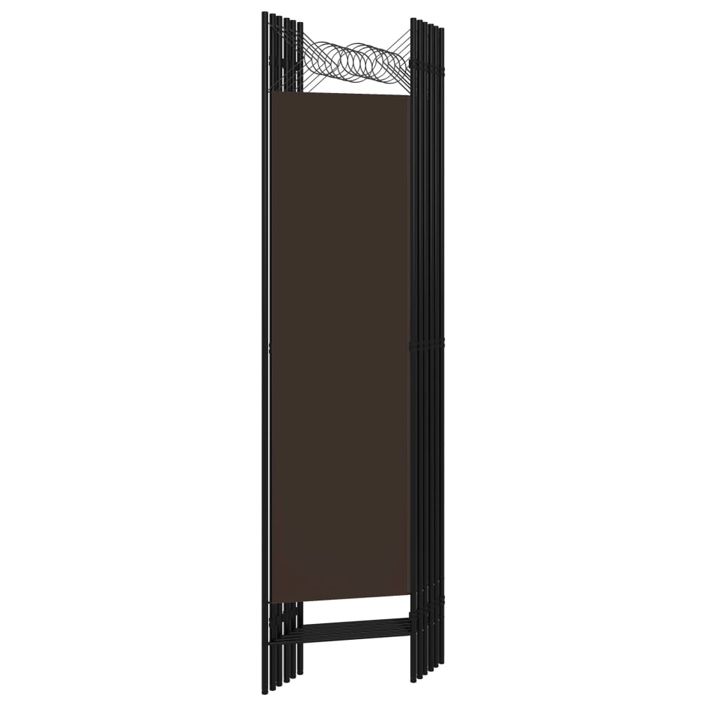 Sobna pregrada sa 6 panela smeđa 240 x 180 cm