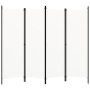 Sobna pregrada s 4 panela bijela 200 x 180 cm