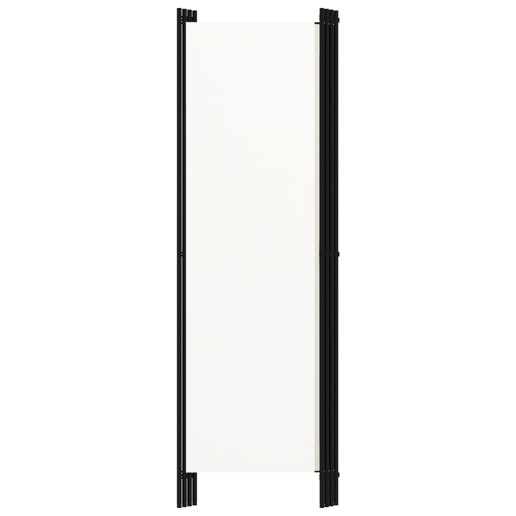 Sobna pregrada s 4 panela bijela 200 x 180 cm