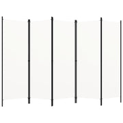 Sobna pregrada s 5 panela bijela 250 x 180 cm