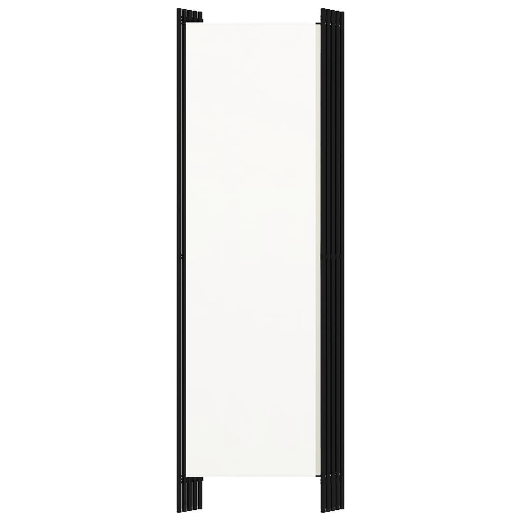 Sobna pregrada s 5 panela bijela 250 x 180 cm