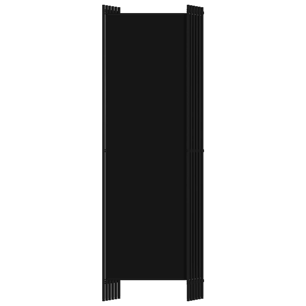 Sobna pregrada sa 6 panela crna 300 x 180 cm