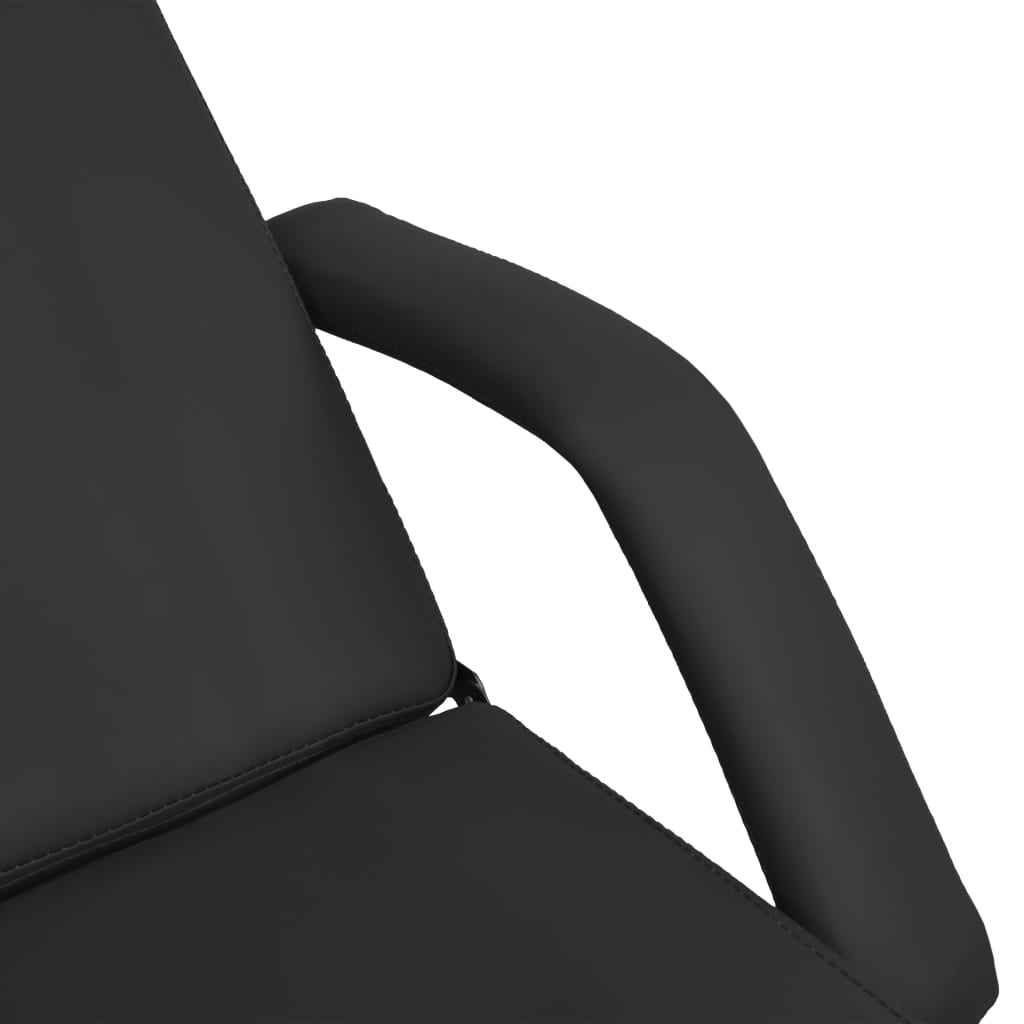 Masažni stol crni 180 x 62 x (87 - 112) cm